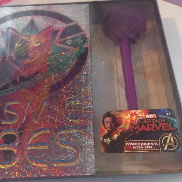 Captain Marvel journal with pen . Cosmic vibes - Picture 2 of 5